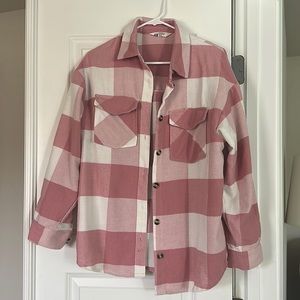H&M || Pink Flannel Shacket